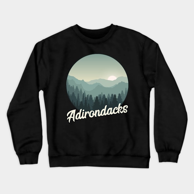 Adirondack Mountains Crewneck Sweatshirt by sqwear